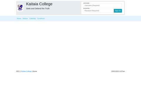 Login to the Parent Portal - Kaitaia College