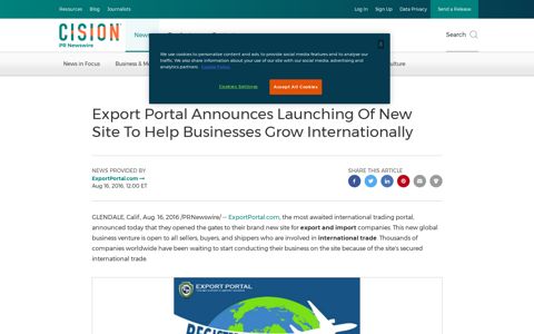 Export Portal Announces Launching Of New Site To Help ...