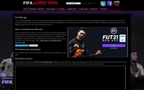 FUT Web app - FIFAAddiction.com