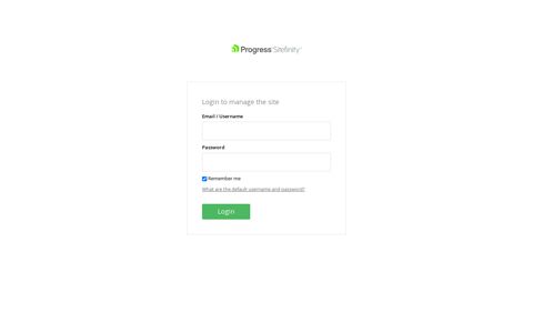 Login to manage the site