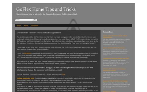 GoFlex Home Firmware reflash ... - GoFlex Home Tips and Tricks