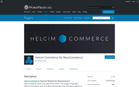 Helcim Commerce for WooCommerce – WordPress plugin ...