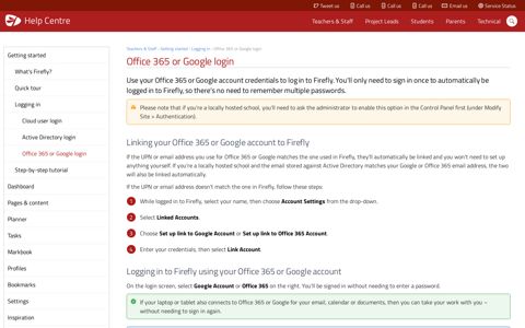 Office 365 or Google login - Firefly Help Centre
