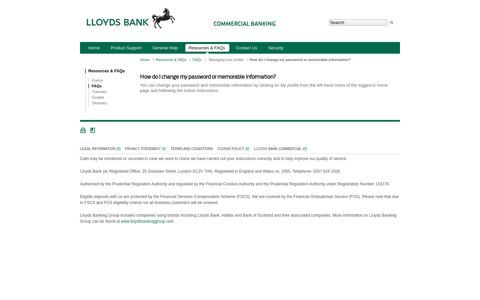 | LloydsLink online Support Centre - Corporate Banking ...