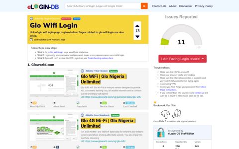 Glo Wifi Login - A database full of login pages from all over the ...