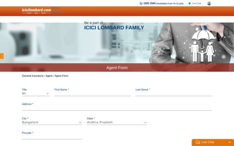 Agent Form - ICICI Lombard