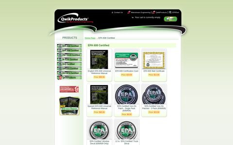 Epa608 | QwikProducts Online Store - Mainstream Engineering