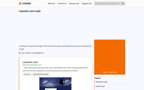 Laureate Lens Login - loginee.com logo loginee