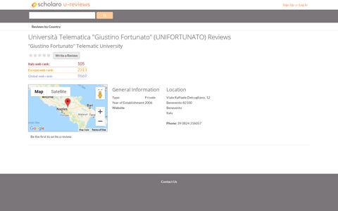 Università Telematica "Giustino Fortunato" Reviews - Scholaro