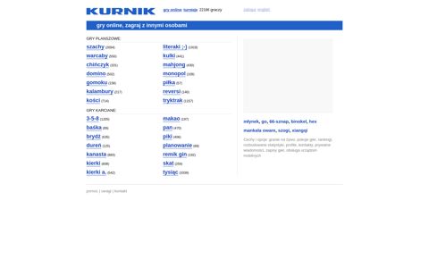 KURNIK - GRY Online - Szachy, Brydż itp.