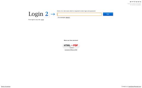 Free login to any site