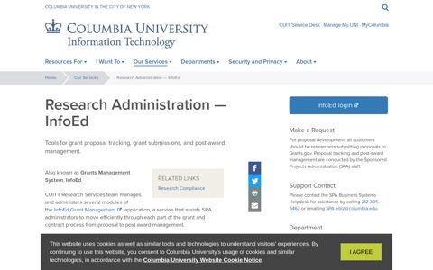 Research Administration — InfoEd | Columbia University ...