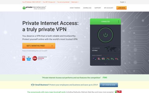 Private Internet Access | Anonymous VPN Service Provider