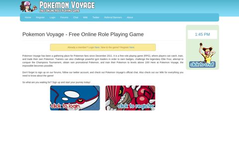 Pokemon Voyage - Online Role Playing Game [RPG]