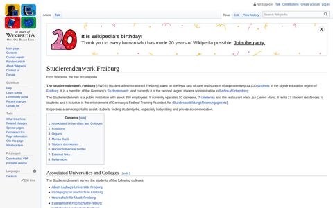 Studierendenwerk Freiburg - Wikipedia