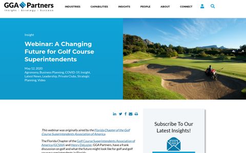 Webinar: A Changing Future for Golf Course Superintendents ...