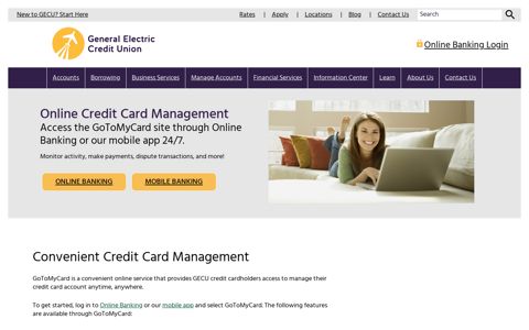 Manage Accounts - GoToMyCard - General Electric Credit Union