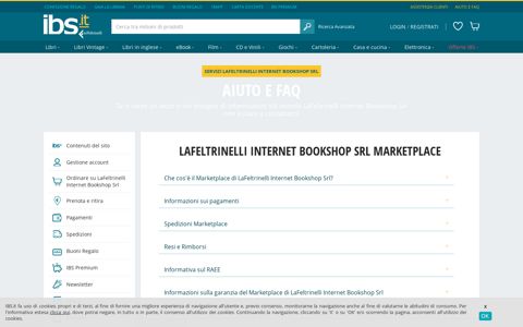 LaFeltrinelli Internet Bookshop Srl Marketplace - Ibs