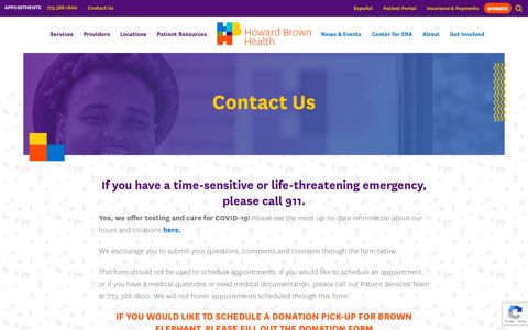 Contact Us - Howard Brown Health