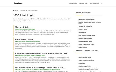 1099 Intuit Login ❤️ One Click Access - iLoveLogin