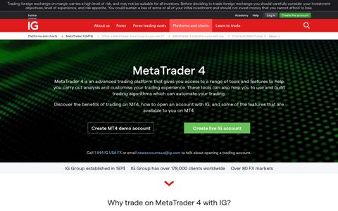 MetaTrader 4 | MT4 Forex Trading | IG US
