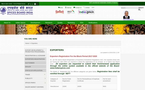 Registration & Licensing - Spices Board