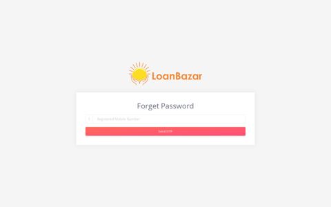 Admin Login - Loan Bazaar