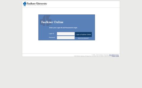 Faulkner Online - Login