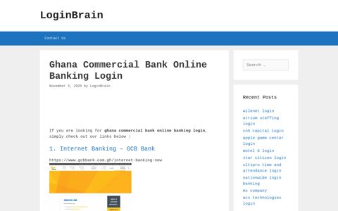 Ghana Commercial Bank Online Banking - Internet Banking ...