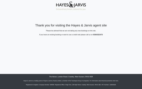 Hayes & Jarvis | Tailor Made Holidays & Long Haul Specialist