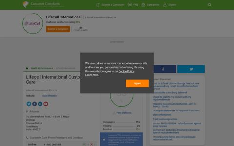 Lifecell International Customer Care, Complaints and Reviews