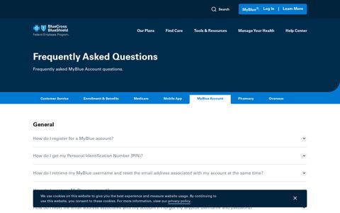 FAQ - MyBlue Account - Blue Cross and Blue ... - FEPBlue.org