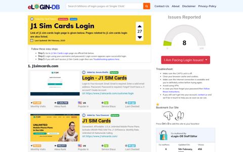 J1 Sim Cards Login - A database full of login pages from all ...