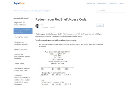 Redeem your RedShelf Access Code – BryteWave ...