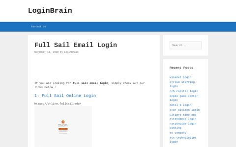 Full Sail Email Full Sail Online Login - LoginBrain