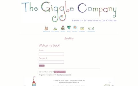 Booking - The Giggle Company