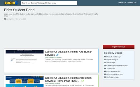 Ehhs Student Portal - Loginii.com