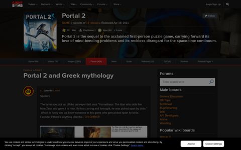 Portal 2 and Greek mythology - Portal 2 - Giant Bomb