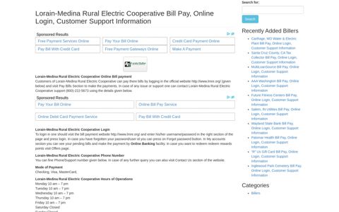 Lorain-Medina Rural Electric Cooperative Bill Pay, Online ...