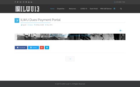 ILWU Dues Payment Portal - ILWU Local 13