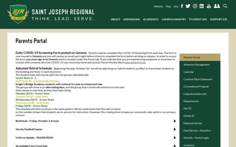 Parents Portal - Miscellaneous - Saint Joseph Regional School