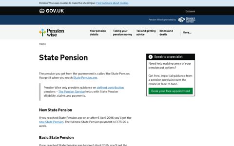 State Pension | Pension Wise