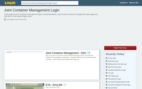 Joint Container Management Login - Loginii.com