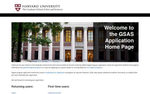 Harvard University - The Graduate School of Arts and Sciences
