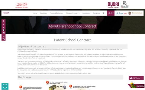 About Parent-School Contract