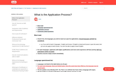 What is the Application Process? – italki Help and Support