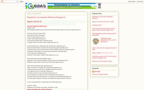 Rajasthan Government Websites Raj.gov.in - Egras ...