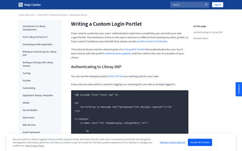 Writing a Custom Login Portlet – Liferay Help Center