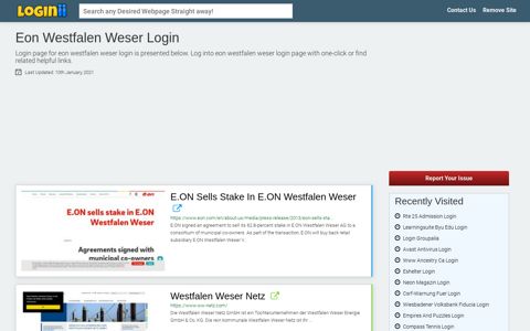 Eon Westfalen Weser Login - Loginii.com