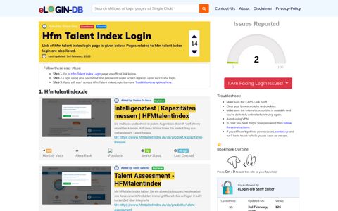 Hfm Talent Index Login